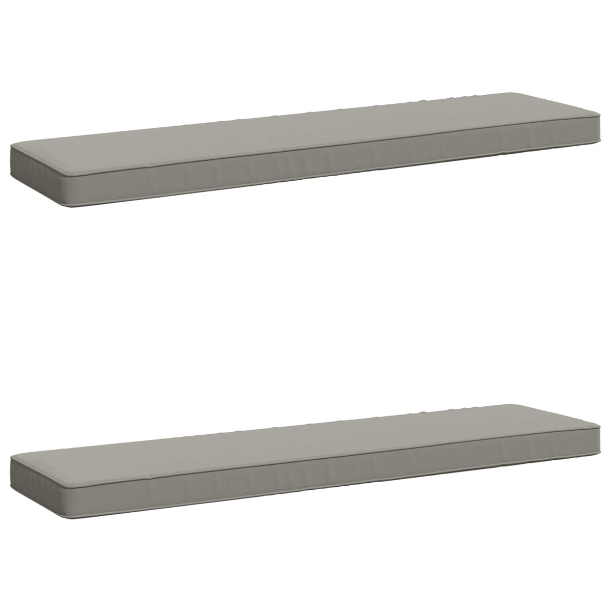 vidaXL 2-Piece Bench Cushions VUGHT 2 pcs 100% Polyester Grey 2