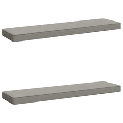 vidaXL 2-Piece Bench Cushions VUGHT 2 pcs 100% Polyester Grey 2