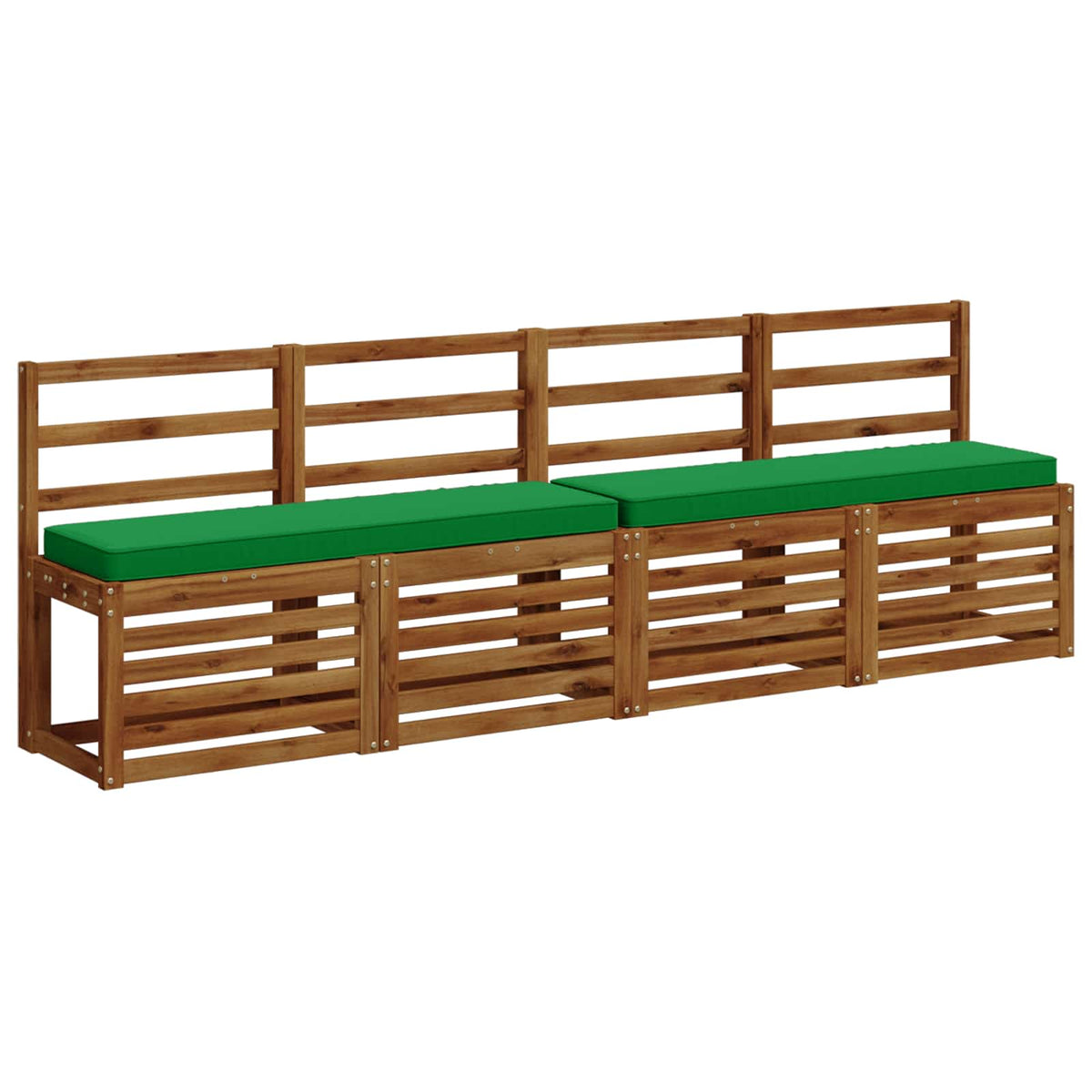 vidaXL 2-Piece Bench Cushions VUGHT 2 pcs 100% Polyester Green 3