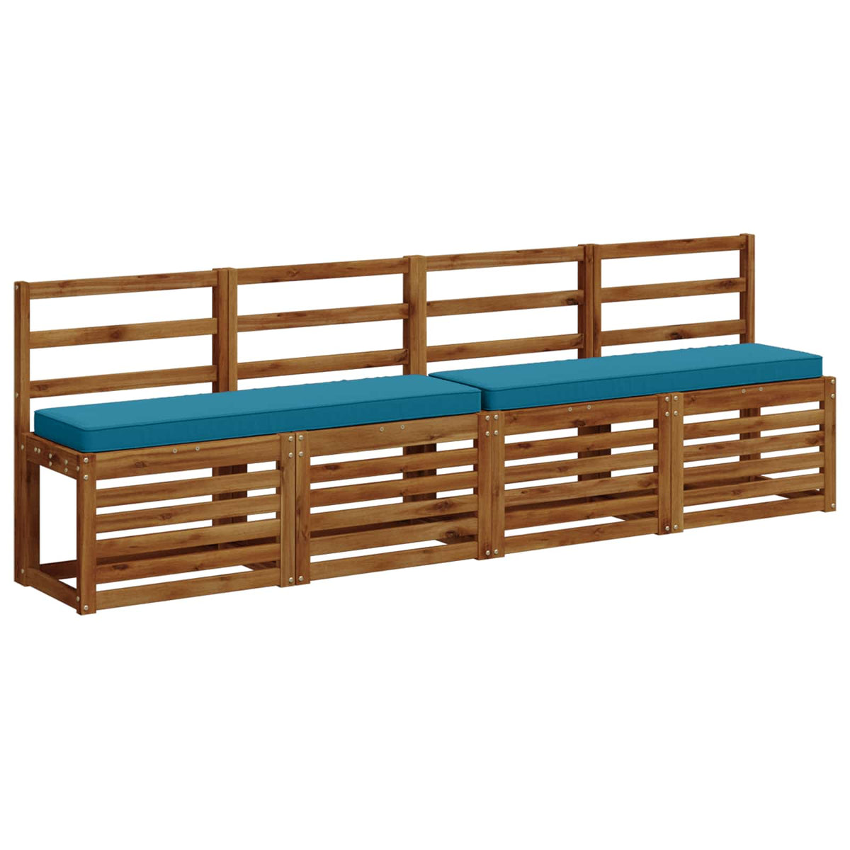 vidaXL 2-Piece Bench Cushions VUGHT 2 pcs 100% Polyester Light Blue 3