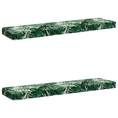 vidaXL 2-Piece Bench Cushions VUGHT 2 pcs 100% Polyester Leaf Pattern 2