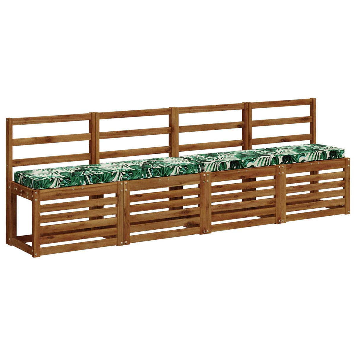 vidaXL 2-Piece Bench Cushions VUGHT 2 pcs 100% Polyester Leaf Pattern 3