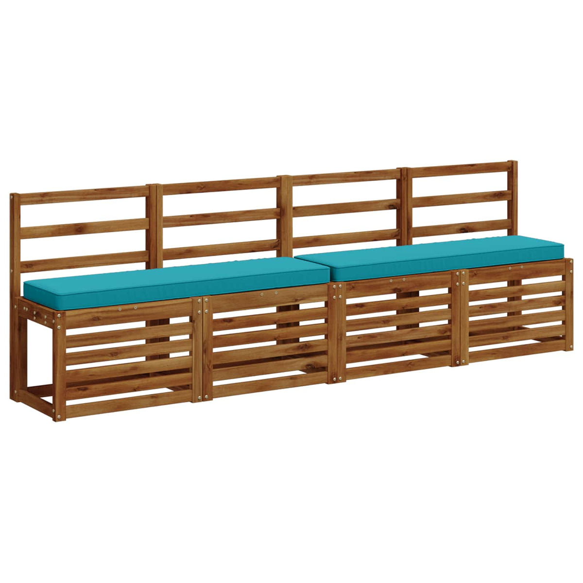 2-Piece Bench Cushions VUGHT 2 pcs 100% Polyester Turquoise, image 3