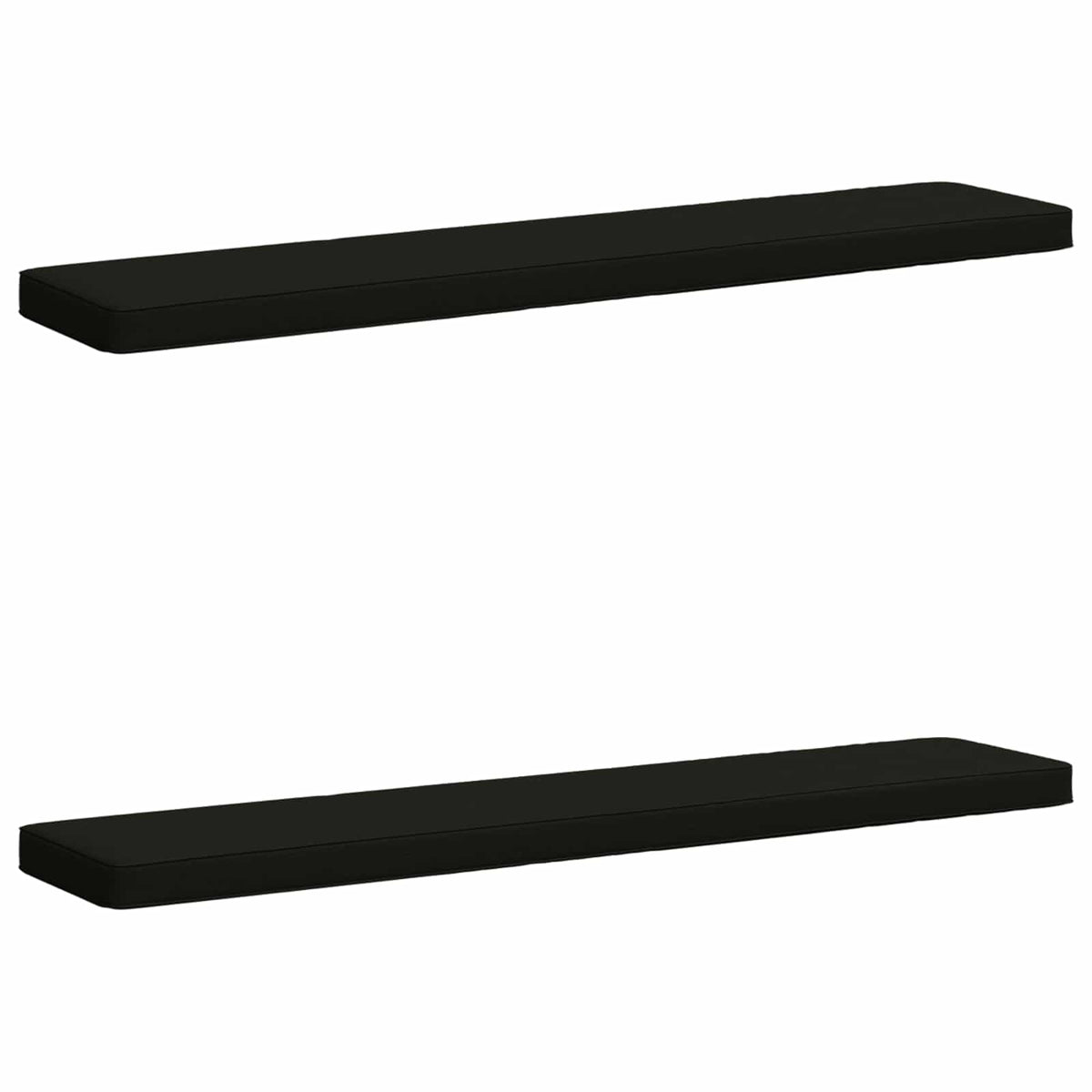 vidaXL 2-Piece Bench Cushions VUGHT 2 pcs 100% Polyester Black 2