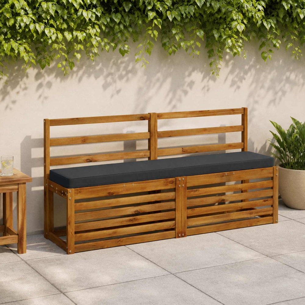 2-Piece Bench Cushions VUGHT 2 pcs 100% Polyester Grey 1
