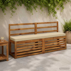 2-Piece Bench Cushions VUGHT 2 pcs 100% Polyester Beige 1