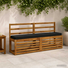 2-Piece Bench Cushions VUGHT 2 pcs 100% Polyester Black 1