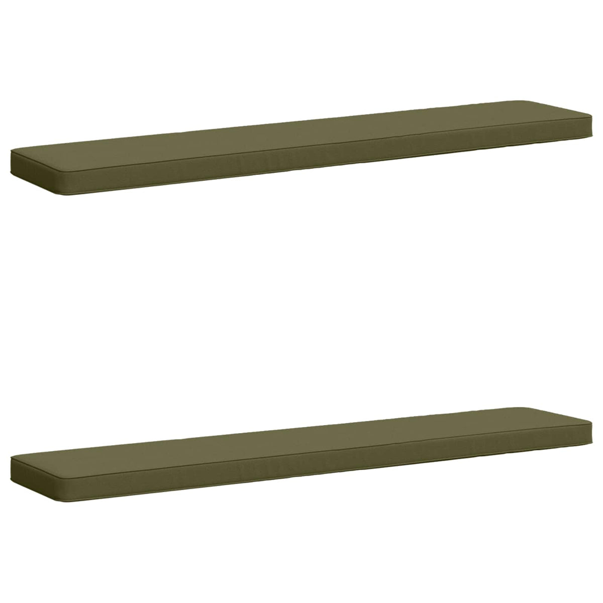 2-Piece Bench Cushions VUGHT 2 pcs 100% Polyester Olive Green 2