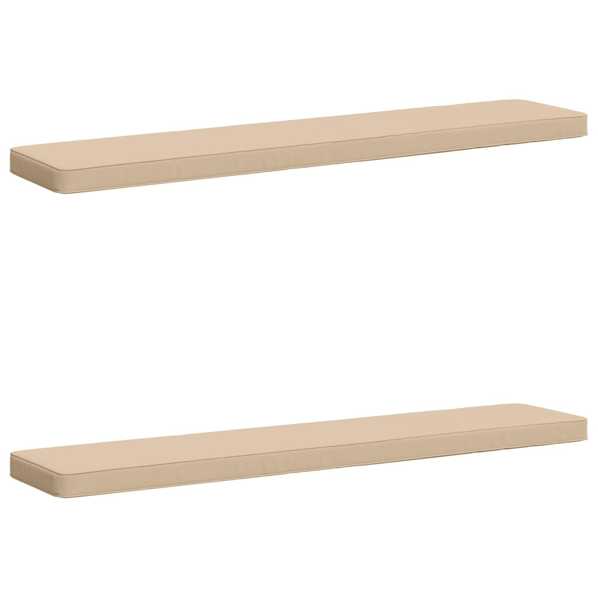 2-Piece Bench Cushions VUGHT 2 pcs 100% Polyester Cream 2