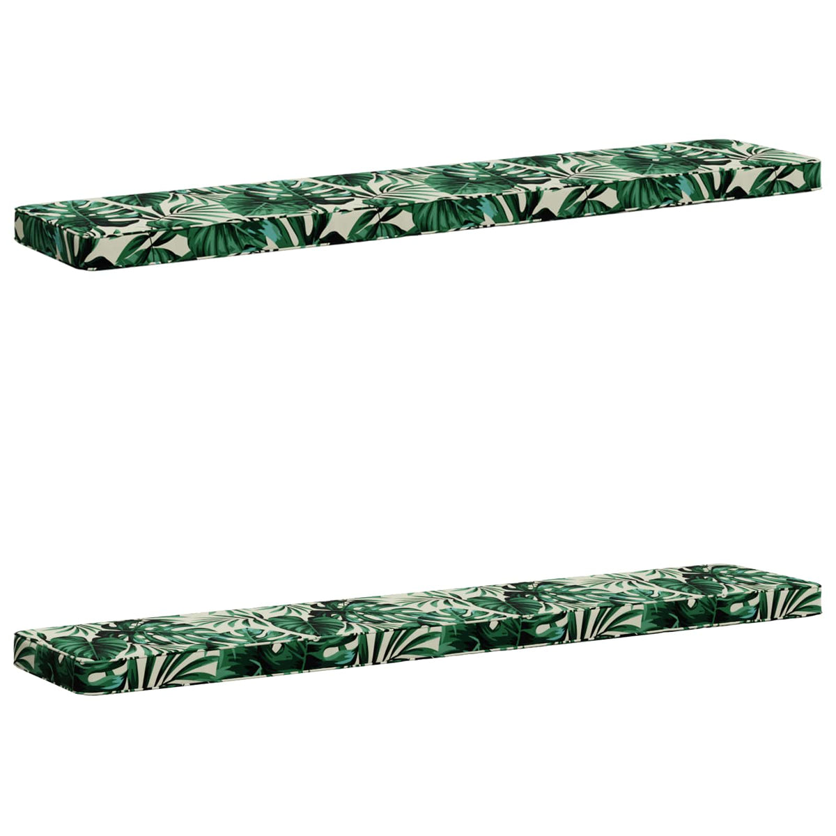 vidaXL 2-Piece Bench Cushions VUGHT 2 pcs 100% Polyester Leaf Pattern 2