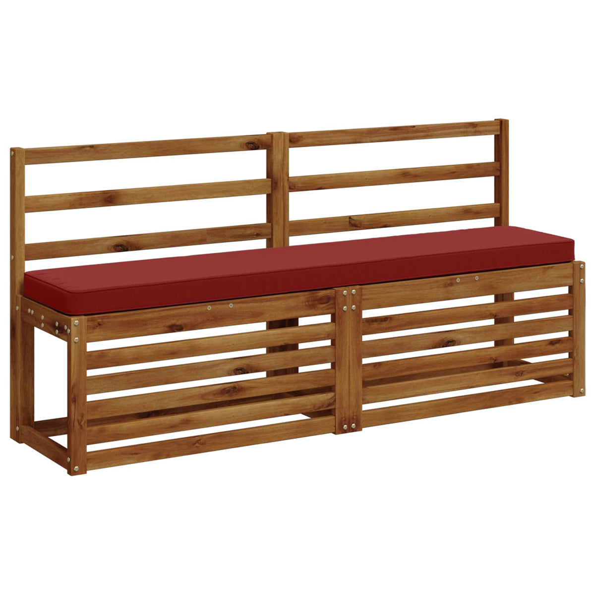 2-Piece Bench Cushions VUGHT 2 pcs 100% Polyester Wine Red 3