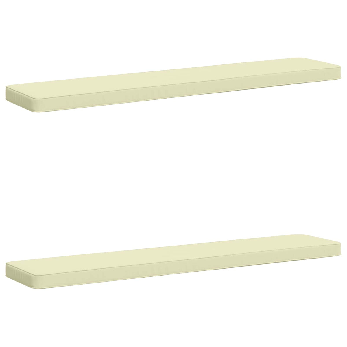 2-Piece Bench Cushions VUGHT 2 pcs 100% Polyester Cream 2