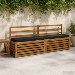 2-Piece Bench Cushions VUGHT 2 pcs 100% Polyester Black 1