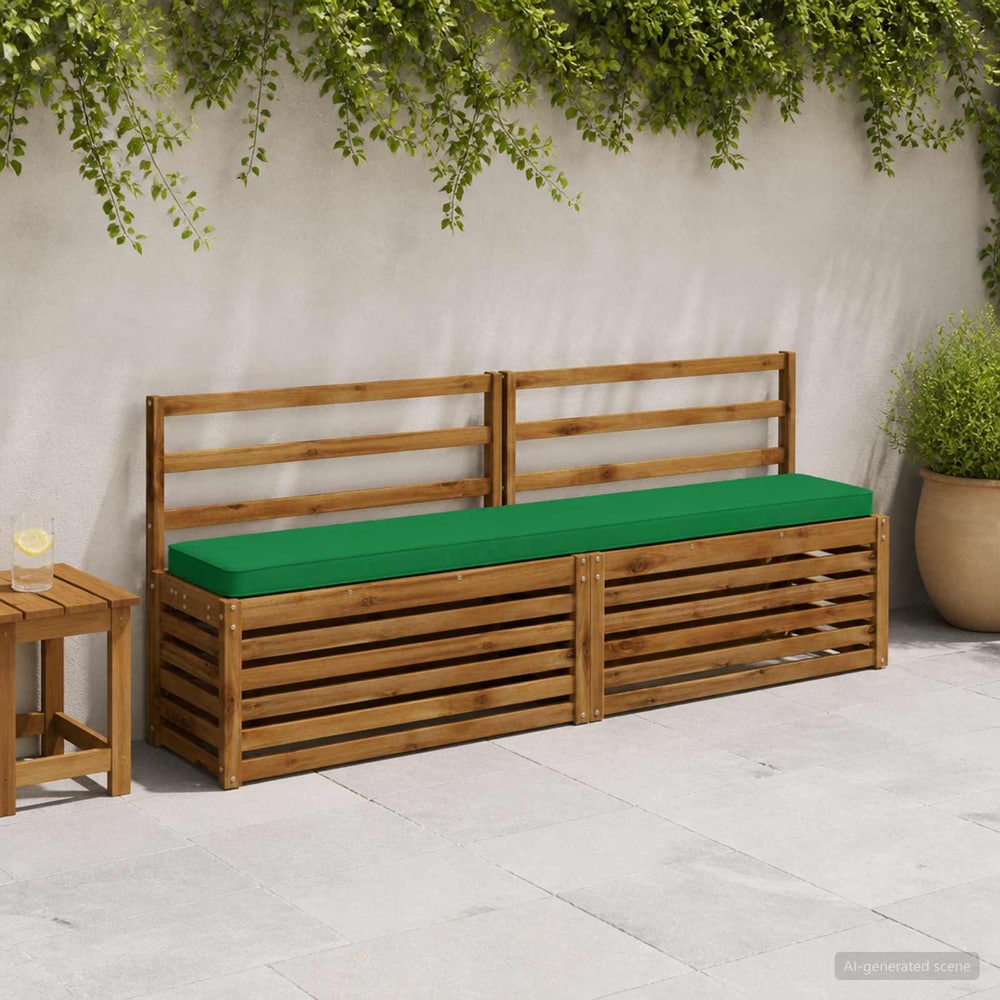2-Piece Bench Cushions VUGHT 2 pcs 100% Polyester Green 1