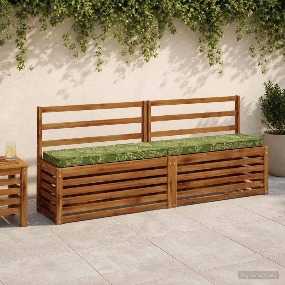 2-Piece Bench Cushions VUGHT 2 pcs 100% Polyester Leaf Design 1