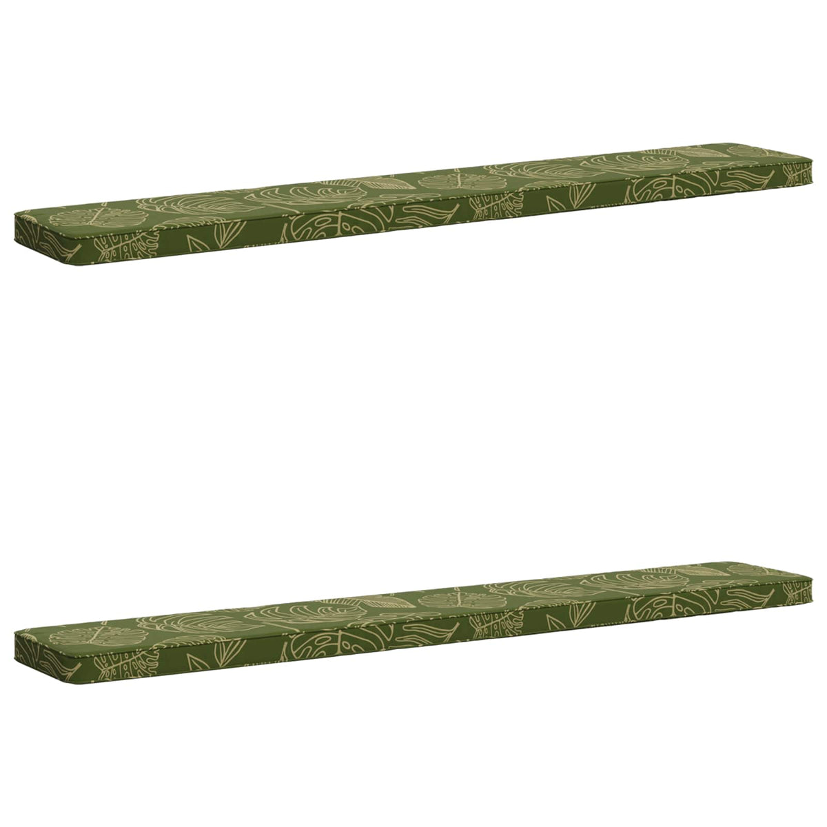 2-Piece Bench Cushions VUGHT 2 pcs 100% Polyester Leaf Design 2