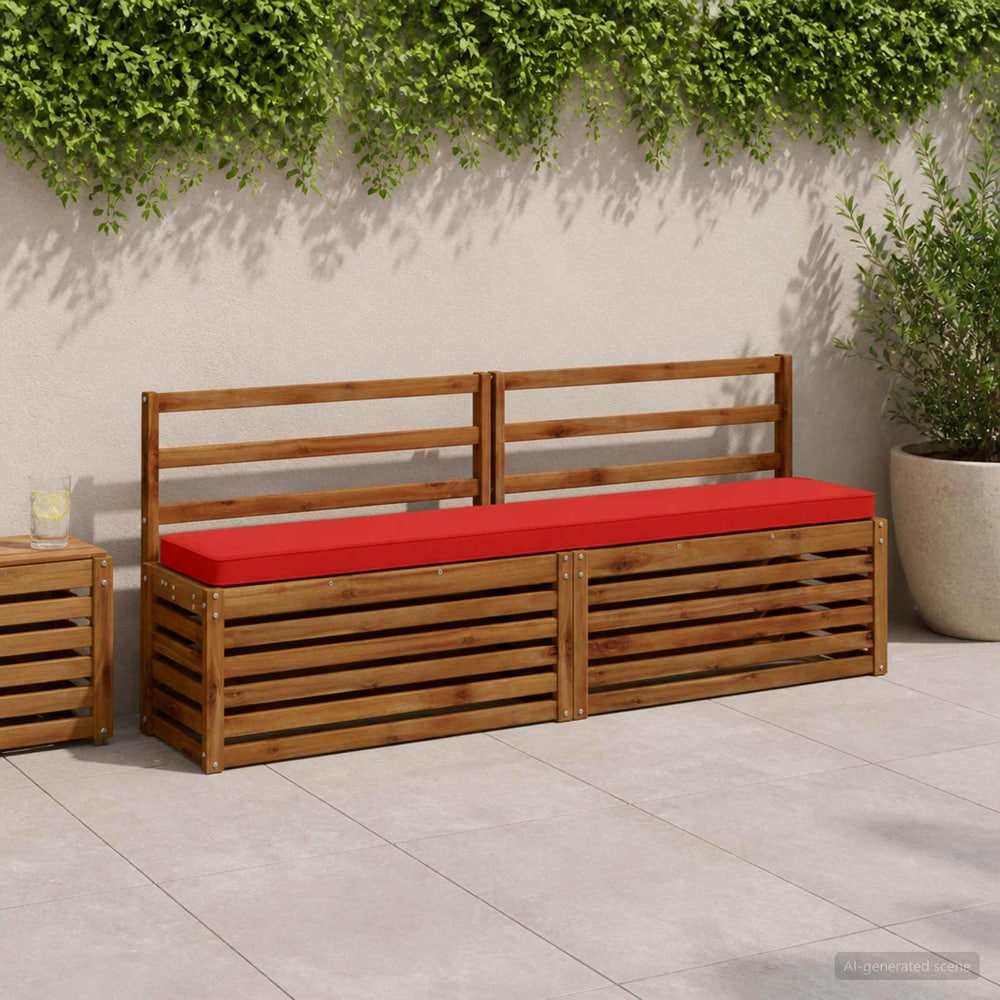 2-Piece Bench Cushions VUGHT 2 pcs 100% Polyester Red 1
