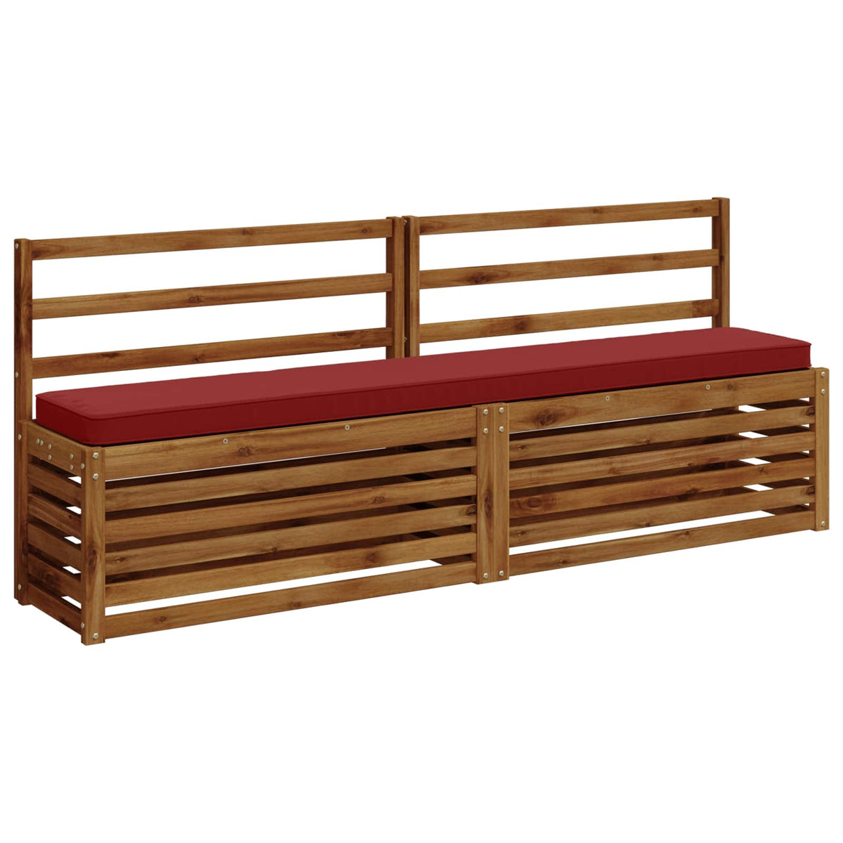 2-Piece Bench Cushions VUGHT 2 pcs 100% Polyester Wine Red 3