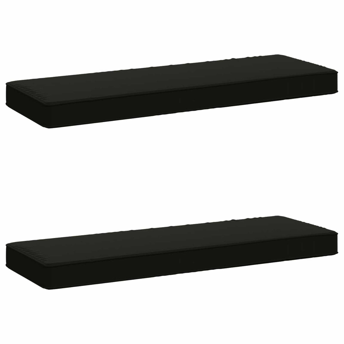vidaXL 2-Piece Bench Cushions VUGHT 2 pcs 100% Polyester Black 2