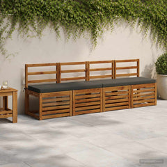 vidaXL 2-Piece Bench Cushions VUGHT 2 pcs 100% Polyester Anthracite 1