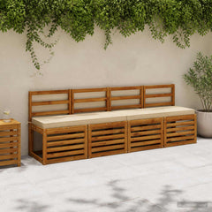 vidaXL 2-Piece Bench Cushions VUGHT 2 pcs 100% Polyester Beige 1