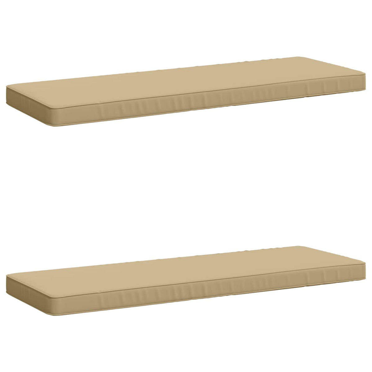 vidaXL 2-Piece Bench Cushions VUGHT 2 pcs 100% Polyester Beige 2