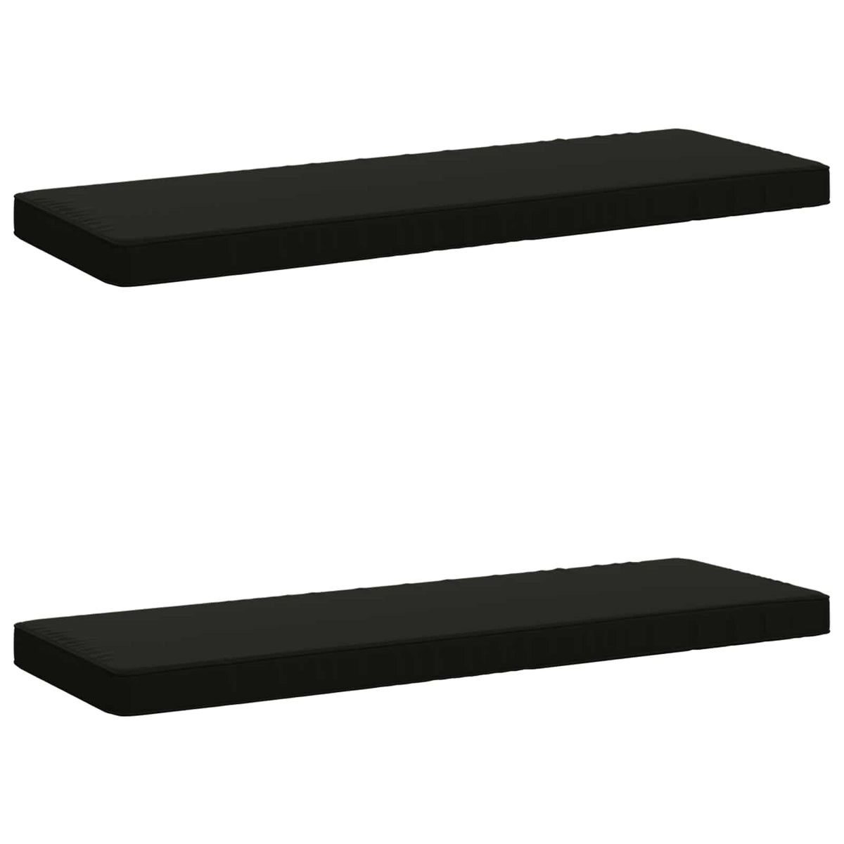 vidaXL 2-Piece Bench Cushions VUGHT 2 pcs 100% Polyester Black 2