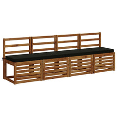 vidaXL 2-Piece Bench Cushions VUGHT 2 pcs 100% Polyester Black 3