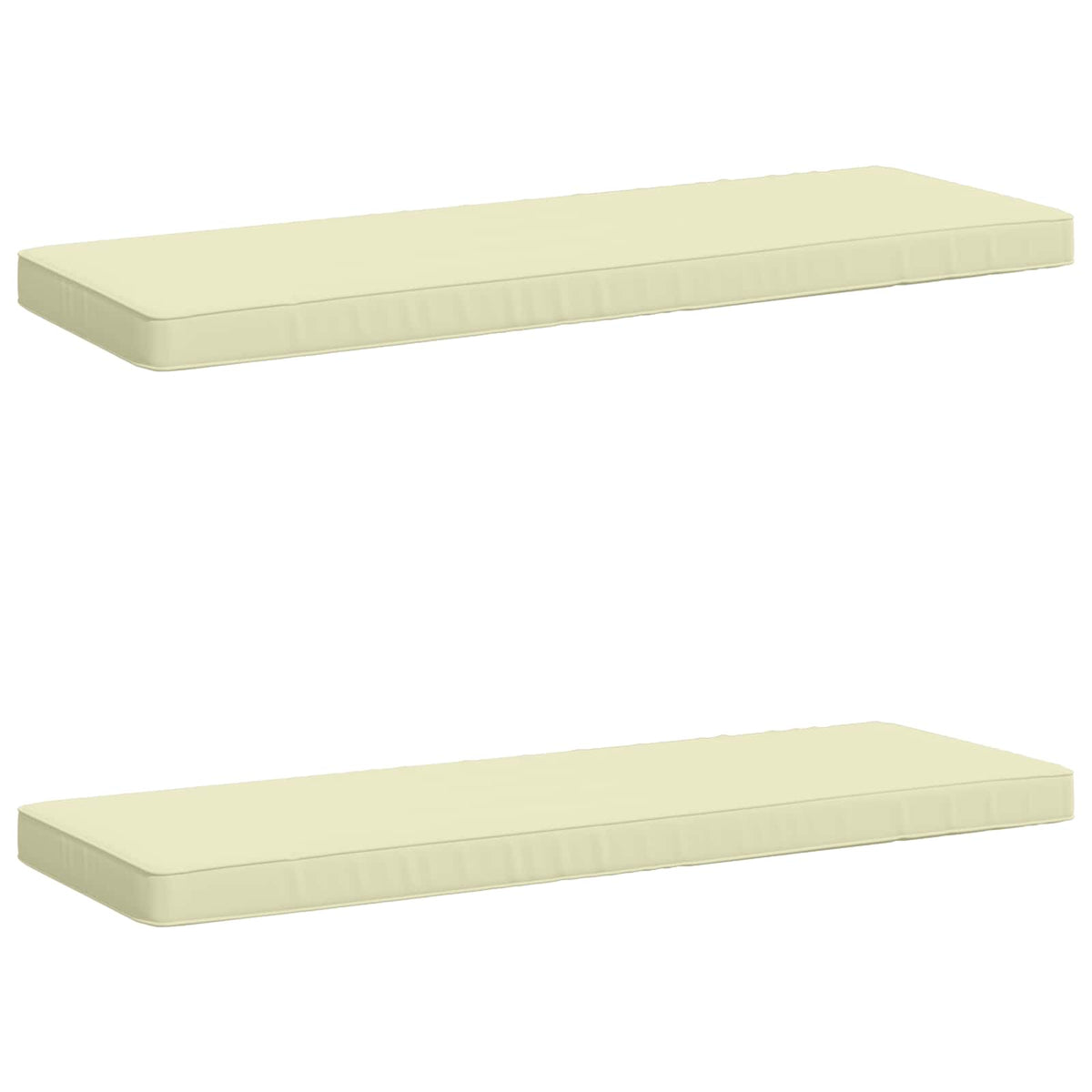 vidaXL 2-Piece Bench Cushions VUGHT 2 pcs 100% Polyester Cream 2