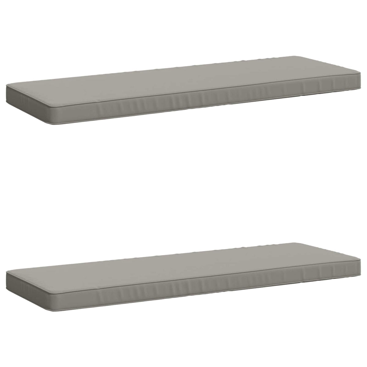 vidaXL 2-Piece Bench Cushions VUGHT 2 pcs 100% Polyester Grey 2