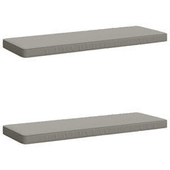 vidaXL 2-Piece Bench Cushions VUGHT 2 pcs 100% Polyester Grey 2