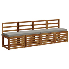 vidaXL 2-Piece Bench Cushions VUGHT 2 pcs 100% Polyester Grey 3