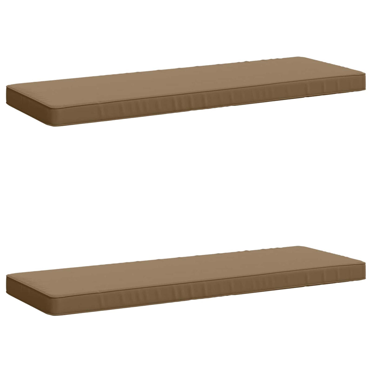 vidaXL 2-Piece Bench Cushions VUGHT 2 pcs 100% Polyester Taupe 2