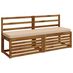 2-Piece Bench Cushions VUGHT 2 pcs 100% Polyester Cream 3