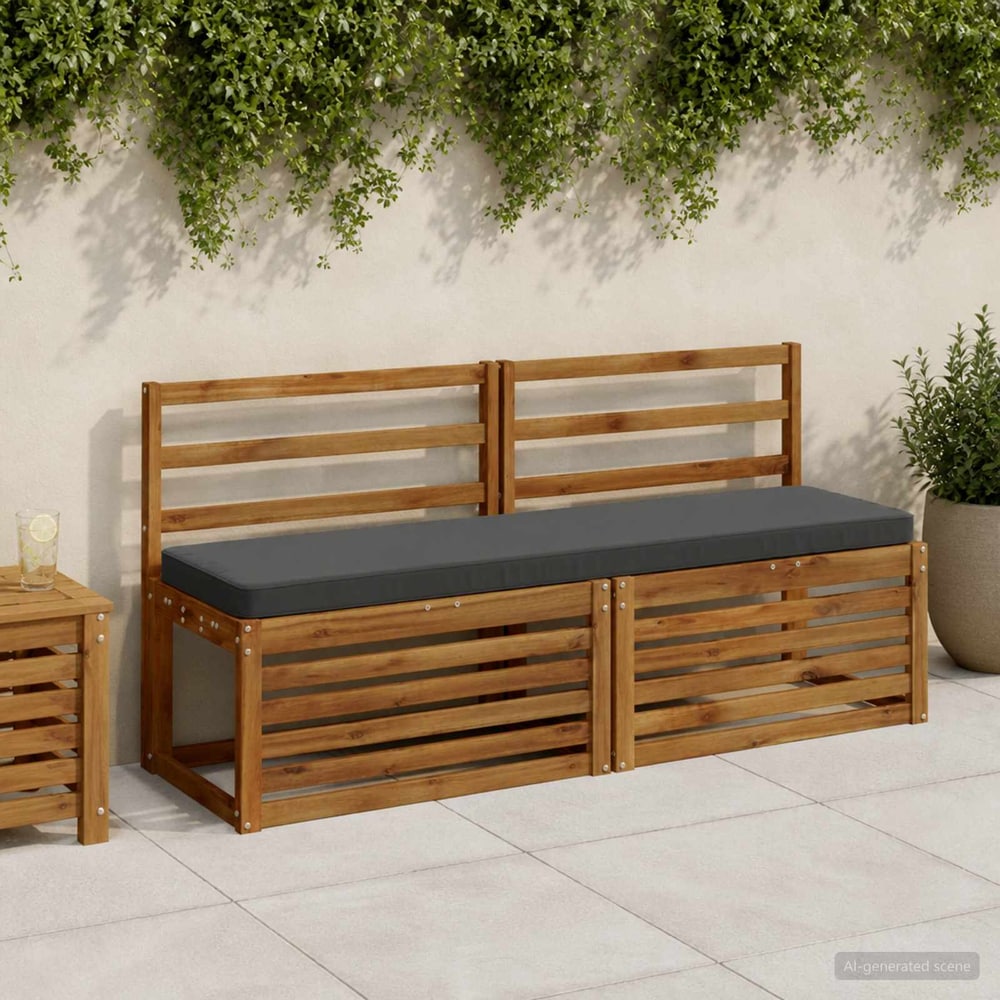 2-Piece Bench Cushions VUGHT 2 pcs 100% Polyester Anthracite 1