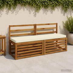 2-Piece Bench Cushions VUGHT 2 pcs 100% Polyester Cream 1