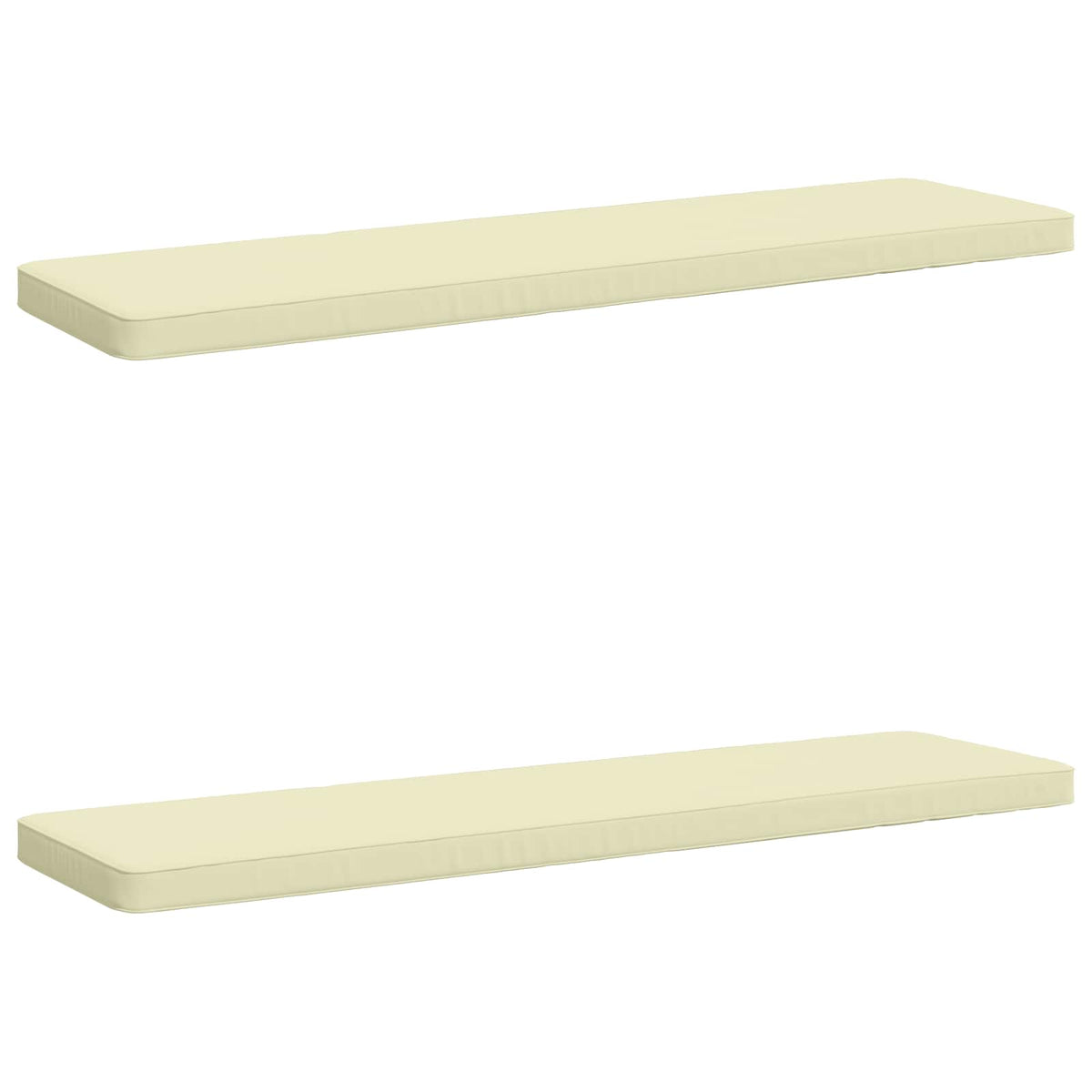 vidaXL 2-Piece Bench Cushions VUGHT 2 pcs 100% Polyester Cream 2