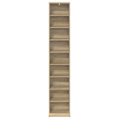 vidaXL CD Cabinet Sonoma Oak 33 x 23.5 x 175 cm Engineered Wood 4