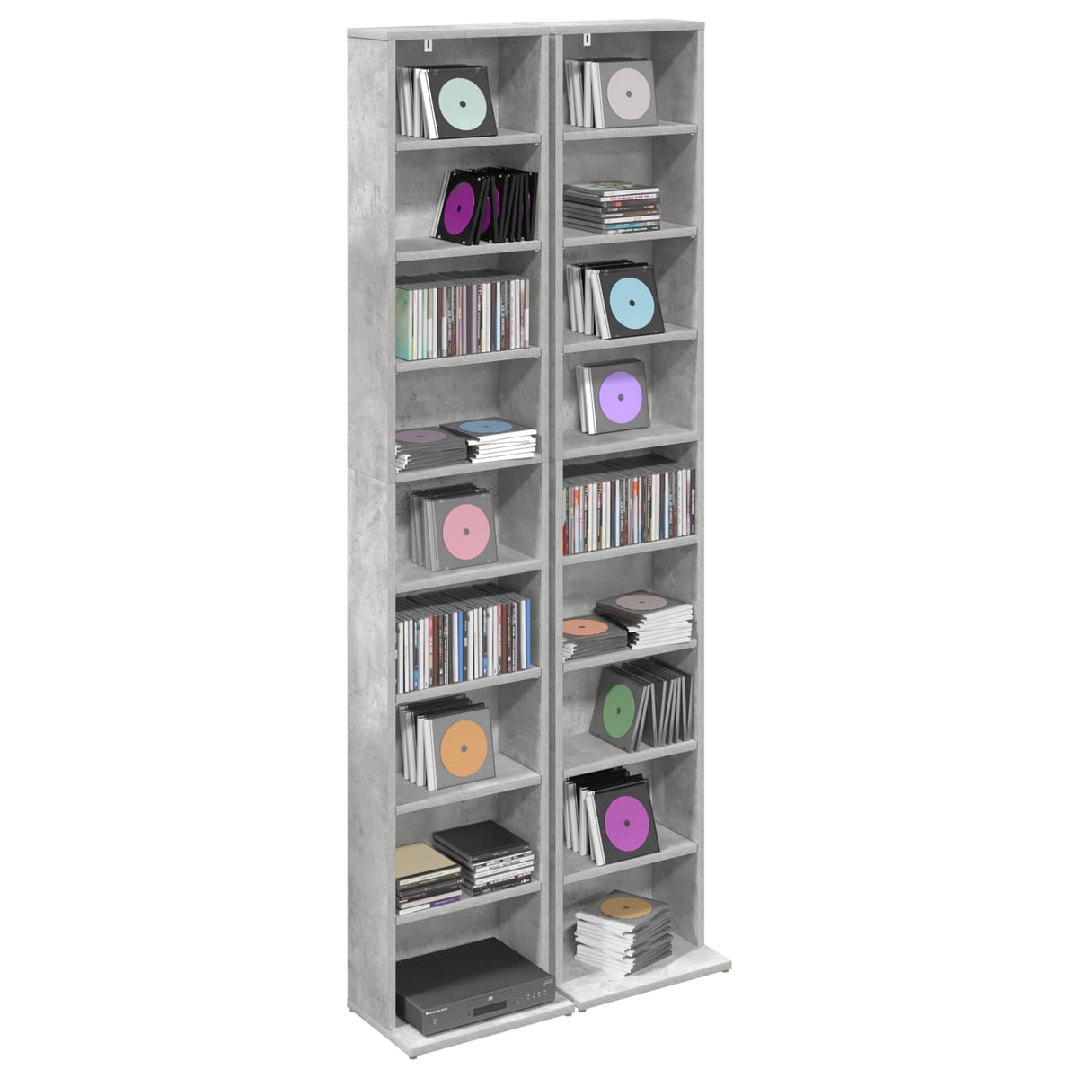 CD Cabinet 2 pcs Concrete Grey, image 3