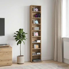 vidaXL CD Cabinet Artisan Oak 33 x 23.5 x 175 cm Engineered Wood 1