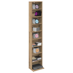 vidaXL CD Cabinet Artisan Oak 33 x 23.5 x 175 cm Engineered Wood 3