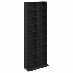 vidaXL CD Cabinet Black Oak 65 x 23.5 x 175 cm Engineered Wood 2