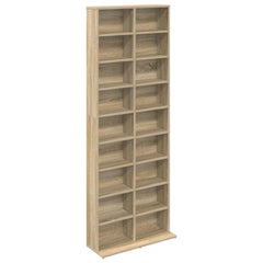 vidaXL CD Cabinet Sonoma Oak 65 x 23.5 x 175 cm Engineered Wood 2