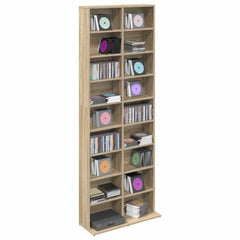 vidaXL CD Cabinet Sonoma Oak 65 x 23.5 x 175 cm Engineered Wood 3
