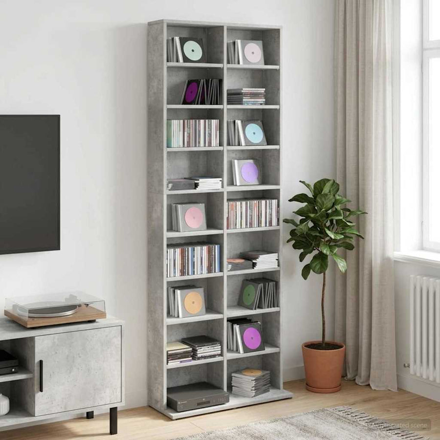 CD Cabinet Concrete Grey Engineered Wood