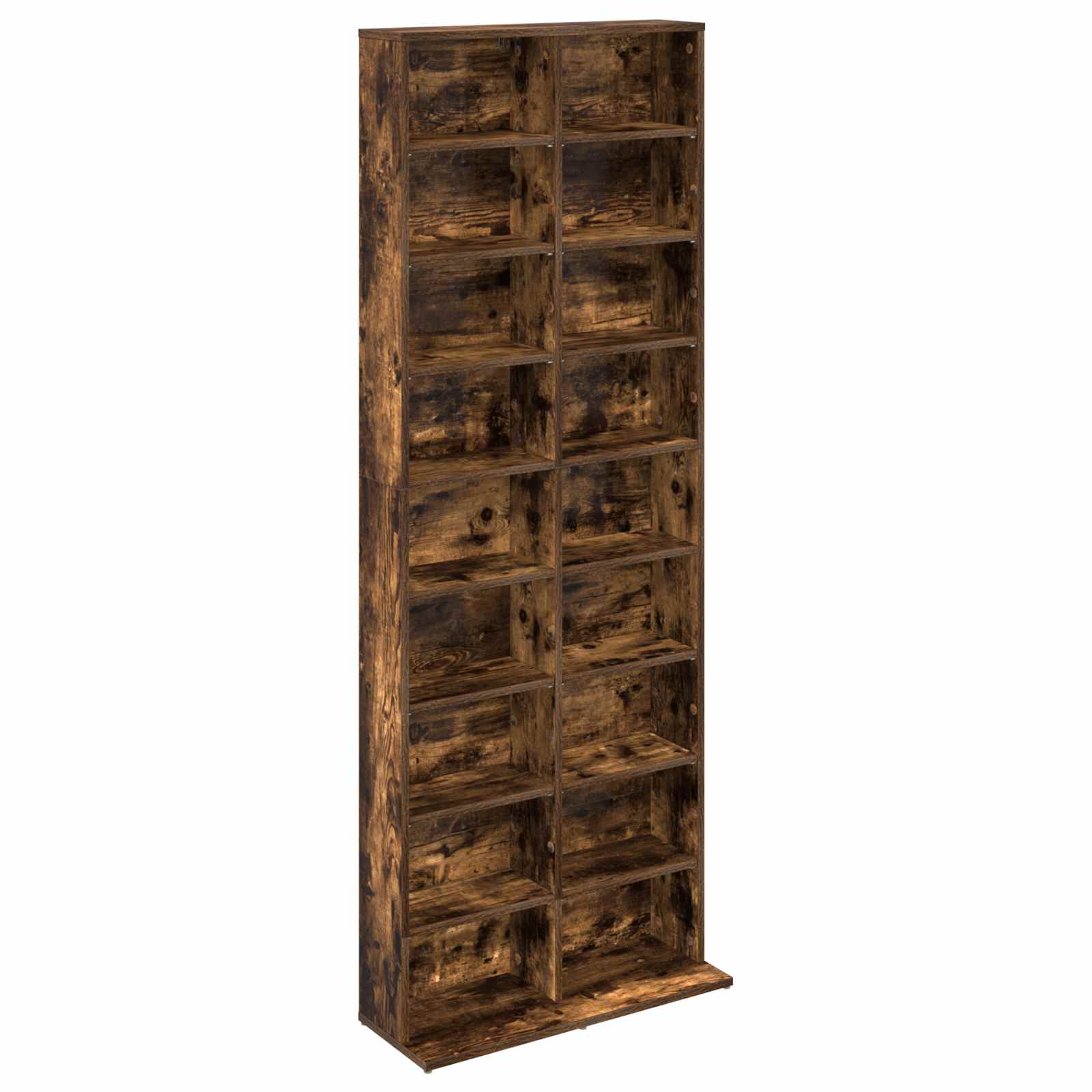 vidaXL CD Cabinet Smoked Oak 65 x 23.5 x 175 cm Engineered Wood 2