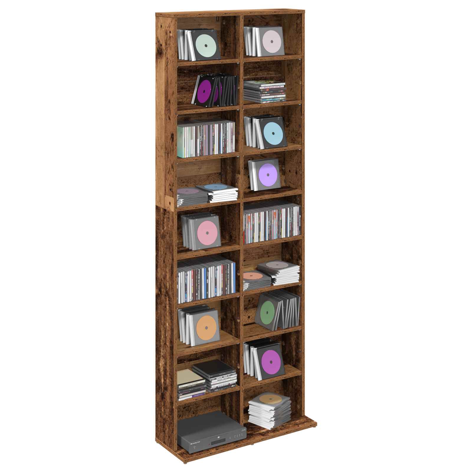 vidaXL CD Cabinet Old Wood 65 x 23.5 x 175 cm Engineered Wood 3