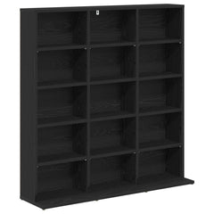vidaXL CD Cabinet Black Oak 96 x 23.5 x 97.5 cm Engineered Wood 2