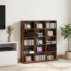 vidaXL CD Cabinet Smoked Oak 96 x 23.5 x 97.5 cm Engineered Wood 1