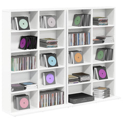 CD Cabinet 2 pcs White Engineered Wood, image 3